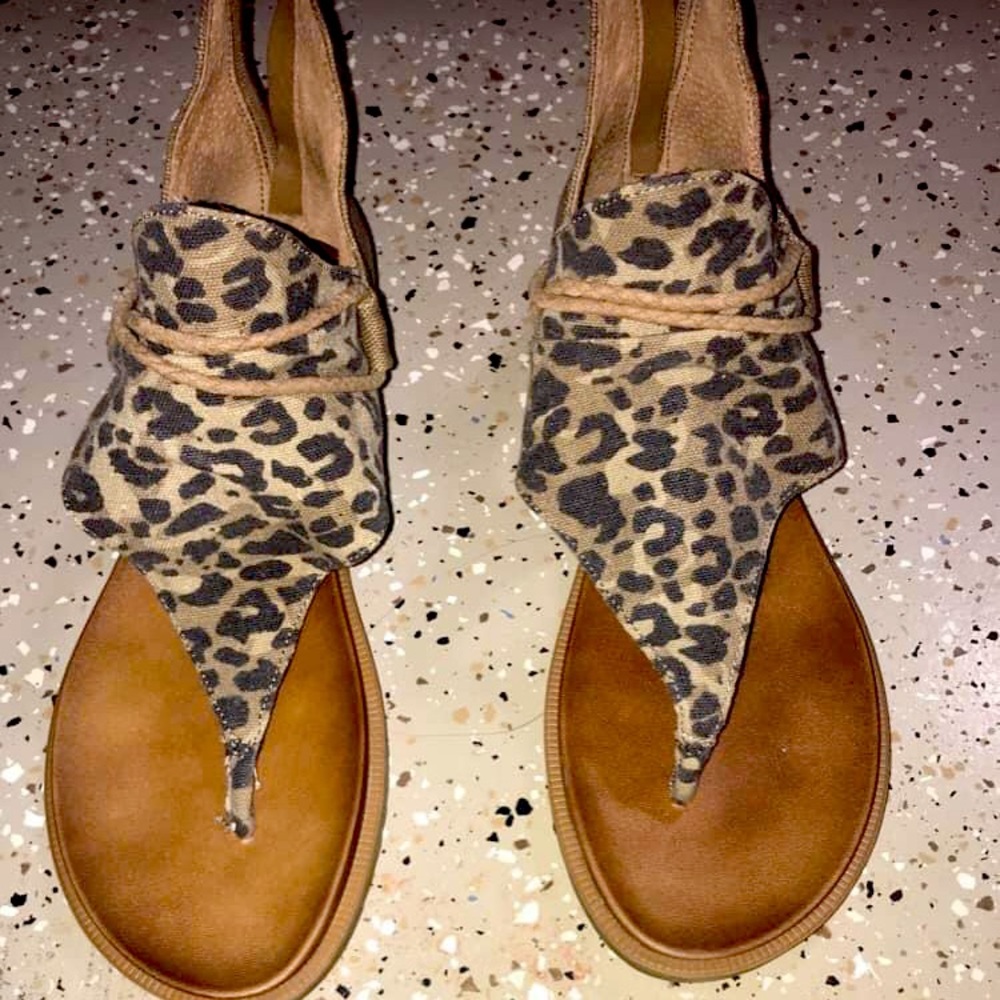 Cheetah print sandals